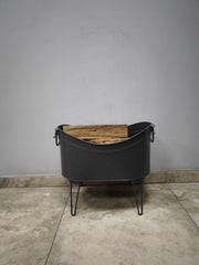FRS-14910 Fire Stove Siyah Yüksek Ayaklı Odun Kovası