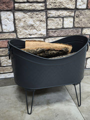 FRS-14910 Fire Stove Siyah Yüksek Ayaklı Odun Kovası