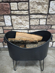 FRS-14910 Fire Stove Siyah Yüksek Ayaklı Odun Kovası