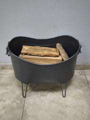 FRS-14920 Fire Stove Siyah Yüksek Ayaklı Odun Kovası