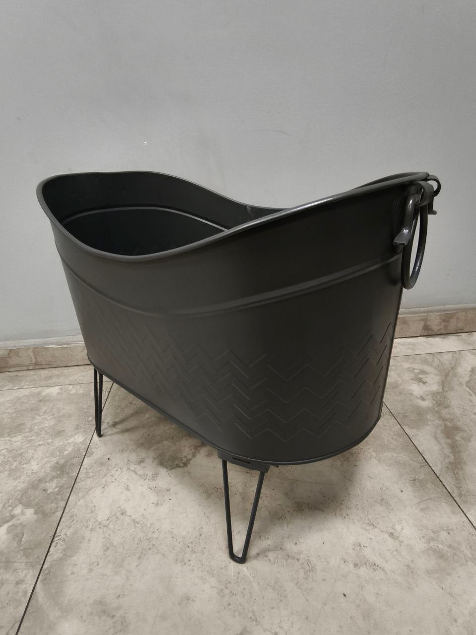 FRS-14920 Fire Stove Siyah Yüksek Ayaklı Odun Kovası