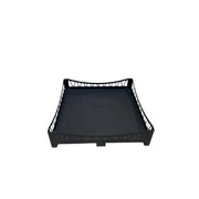 Dayanıklı Lazer Kesim Köprü Desenli 60x90 cm Çelik Soba Altlığı Zemin Koruyucu Isı Yalıtımı