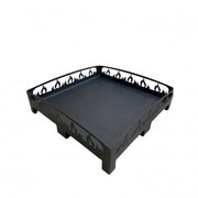 FRS-108 Fire Stove Lazer Kesim Köprü Desenli 50x50 cm Çelik Soba Altlığı