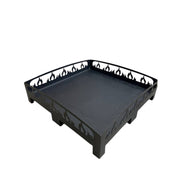 Dayanıklı Lazer Kesim Köprü Desenli 60x90 cm Çelik Soba Altlığı Zemin Koruyucu Isı Yalıtımı