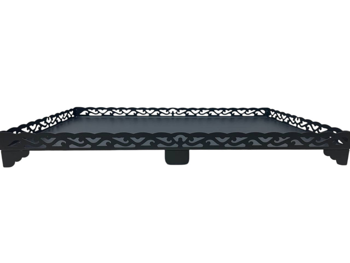 Lazer Kesim Çelik Soba Altlığı, 65cm x 105cm, 2 mm kalınlığında, estetik ve güvenli soba altlığı.
