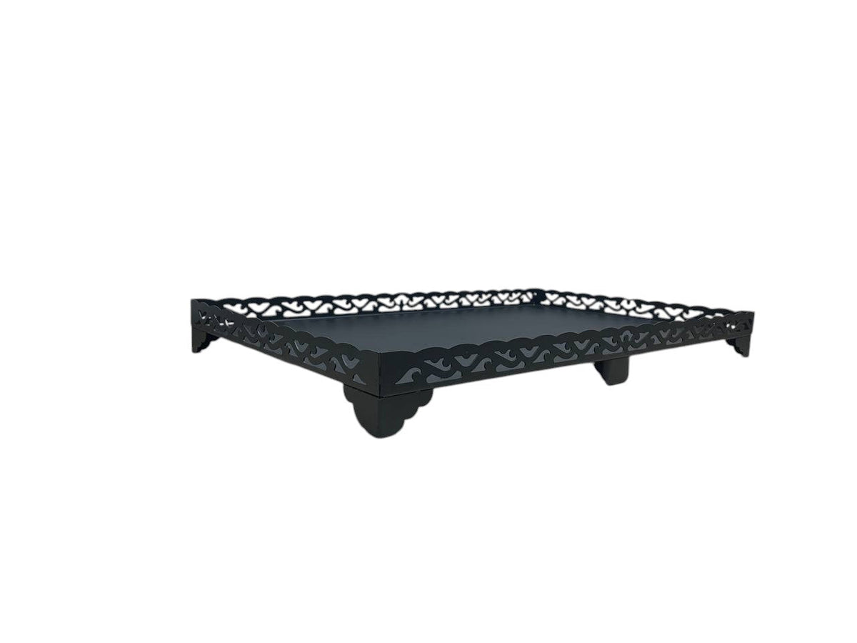 Lazer Kesim Çelik Soba Altlığı, 65cm x 105cm, 2 mm kalınlığında, estetik ve güvenli soba altlığı.