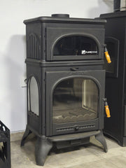 FRS-024AK Modena Lüks Oven 3 camlı kuzineli Alttan küllüklü Döküm Soba