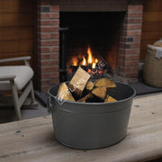 FRS-1353-MAT Fire Stove Mat Siyah Metal Odun Kovası Şömine Aksesuarı