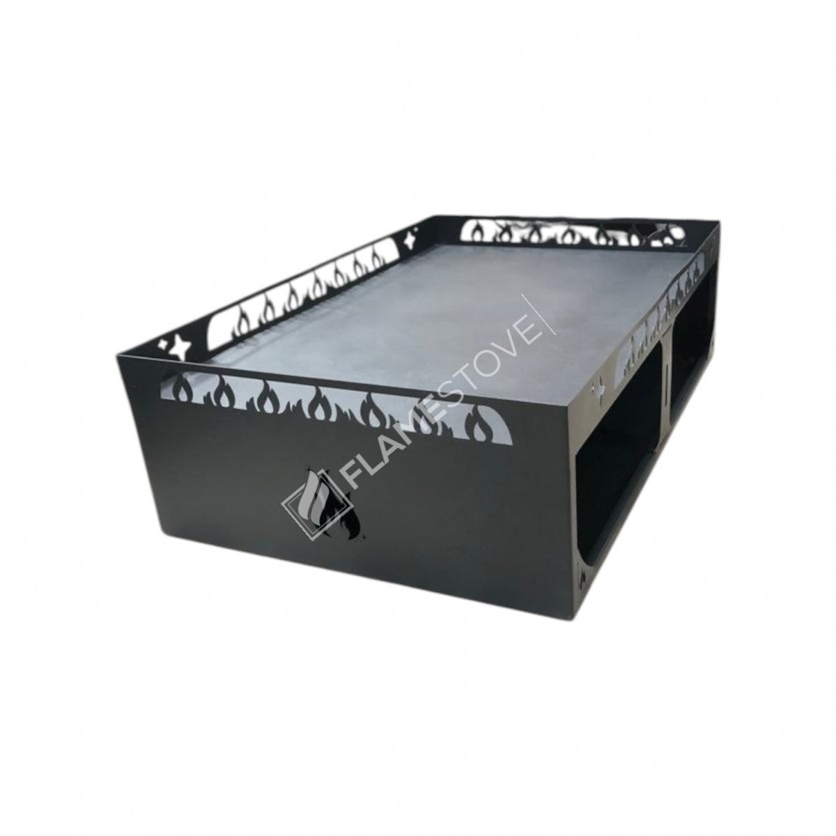 FRS-107A Fire Stove Alev Desenli 60x90cm Sac Odunluklu Soba Altlığı
