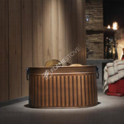 FRS-1343-BAKIR Fire Stove Dayanıklı Bakır Sallanır Kulplu Odun Kovası