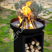 FRS-604 Fire Cook 60cm ST37 Çelik Derin Hazneli Dış Mekan Ateş Çukuru Barbekü