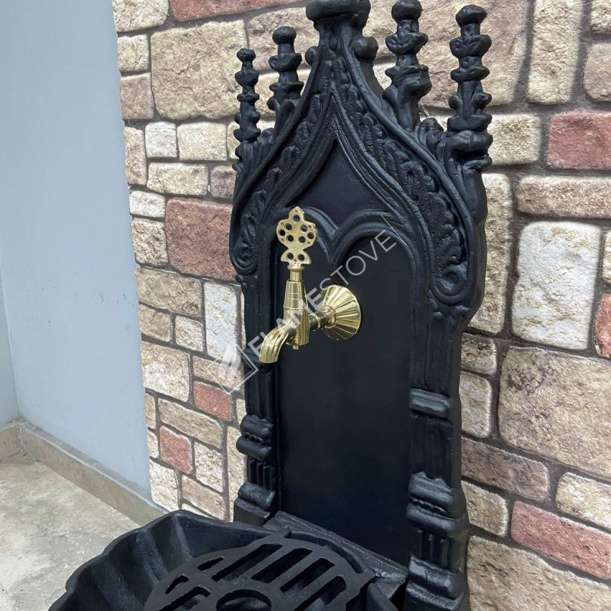Fire Stove FRS-906 Mat Siyah Midye Alüminyum Bahçe Çeşmesi: Modern, Şık, Dayanıklı