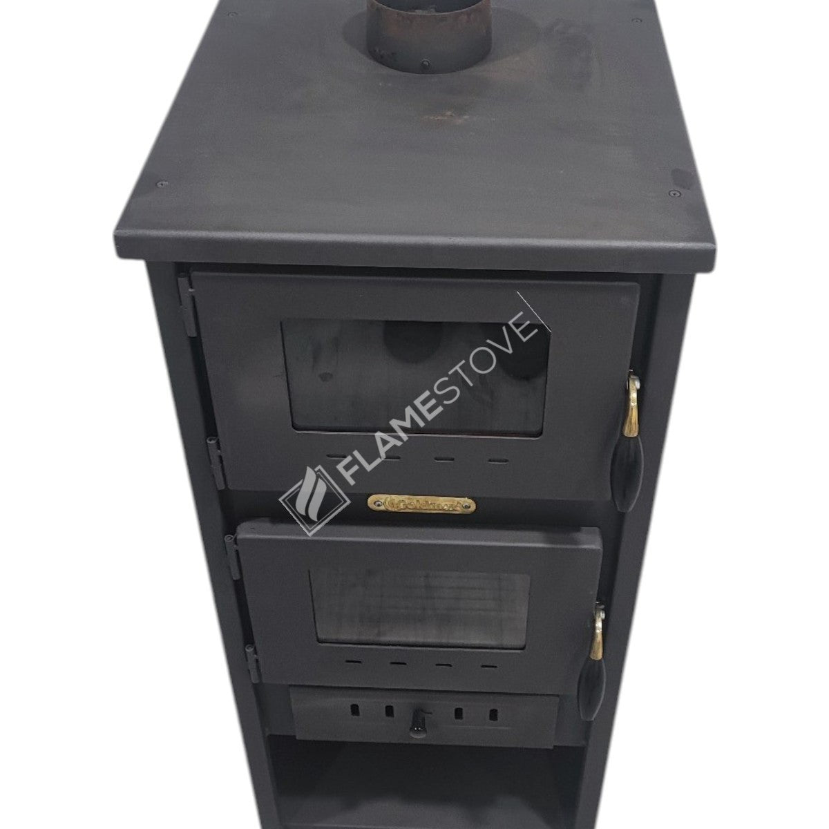 Üçlü Set Çelik Soba Ateş Tuğlalı Fırınlı Odunluklu Maşa Takımılı Set