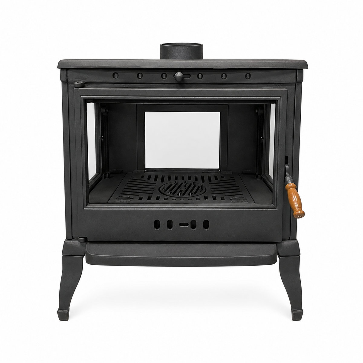 FRS-043 Fire Stove 3 Camlı Döküm Soba: Yüksek Verimli Odun Kömür Isıtıcı