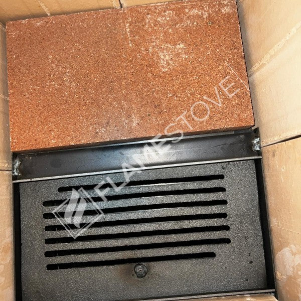 Fire Stove S1 - Çelik Yüksek Verimli Katı Yakıt Sobası, Ateş Tuğlalı, Schott Robax Camlı