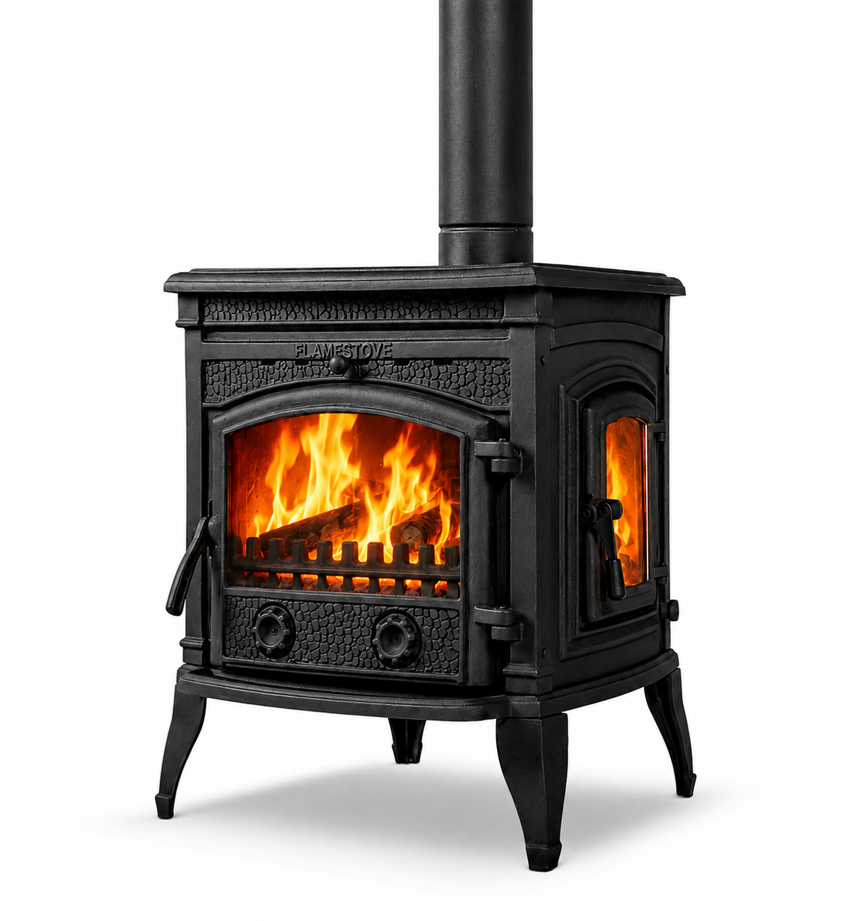 FRS-014YK Fire Stove Sirius Ultra Yan Kapaklı Pik Döküm Odun Kömür Sobası