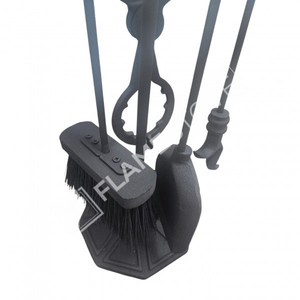 FRS-103Ö Fire Stove Ördek Başlı 4'lü Pik Döküm Maşa Takımı: Şömine ve Barbekü İçin Ergonomik Set