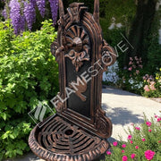 FireStove FRS-907 Bakır Midye Kuş Desenli Alüminyum Bahçe Çeşmesi, Tek Musluklu, Dayanıklı