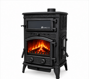 FRS-011YK-AK Fire Stove Sirius Maxi Yan Kapaklı Fırınlı Döküm Soba