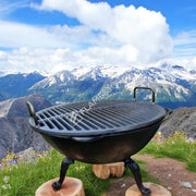 FRS-601 Fire Pit Döküm Ateş Çukuru: 65cm Çap, 10mm Kalın, Yüksek Isı Dayanımı
