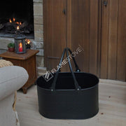 FRS-1343-DH-MAT Fire Stove Dayanıklı Mat Siyah Oval Odun Kovası