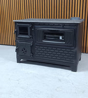 FIRE STOVE FRS-329 Mat Siyah 47'lik Döküm Tuğlaı Kuzine Soba | Emaye | Geniş Kuzine