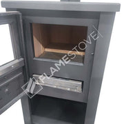 Fire Stove S2 Çelik Soba Seti: Ateş Tuğlalı, Odunluklu, Alüminyum Maşa Takımı