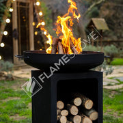 FRS-604 Fire Cook 60cm ST37 Çelik Derin Hazneli Dış Mekan Ateş Çukuru Barbekü