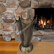 FRS-8192 Fire Stove Lüks Gold Odunluk: İç/Dış Mekan, Yüksek Kaliteli Döküm Şömine Odun Kovası