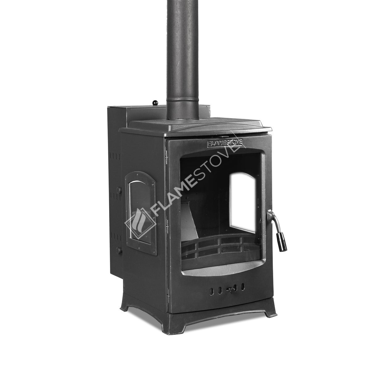 Lodi Lux Pelet Soba: Üç Camlı, Yüksek Verimli, A Sınıfı, 7 kW, Krom Hazneli