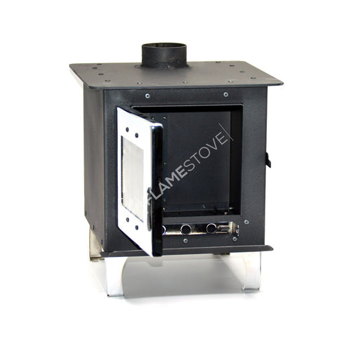 Fire Stove Minio Hafif Taşınabilir Kamp Karavan Sobası Seramik Camlı Çelik Şömine