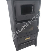 Fire Stove S3 - Çelik Fırınlı Soba: Ateş Tuğlalı, Robax Camlı, 9kW Verimli