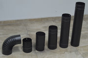 FRS-150 150mm Çap Soba Borusu Seti | Antrasit | 6 Parça Boru Seti