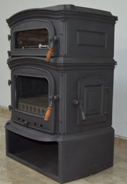 FRS-033YKST Fire Stove Altara Premium YK Döküm Soba: Çift Yanmalı, Fırınlı, Odunluklu