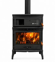 FRS-045 Fire Stove Retro Lux Yüksek Verimli Çift Yanmalı Odun Kömür Sobası Fırınlı Döküm.