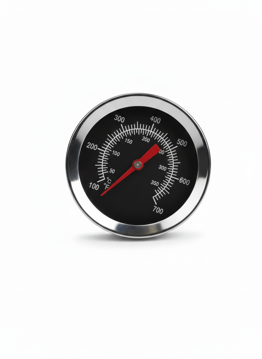 FRS-122 Fire Stove Döküm Soba Termostati (Ø52mm) – Hassas Analog Sıcaklık Göstergesi
