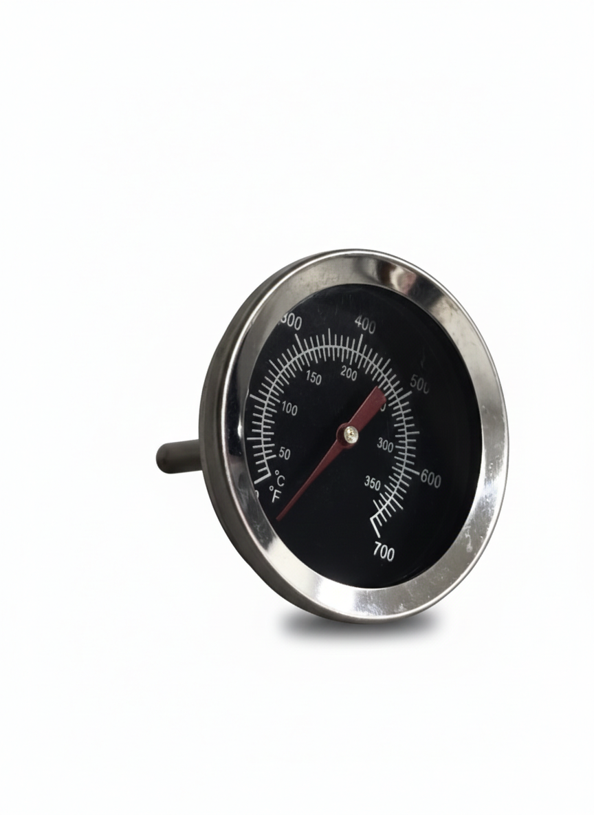 FRS-122 Fire Stove Döküm Soba Termostati (Ø52mm) – Hassas Analog Sıcaklık Göstergesi