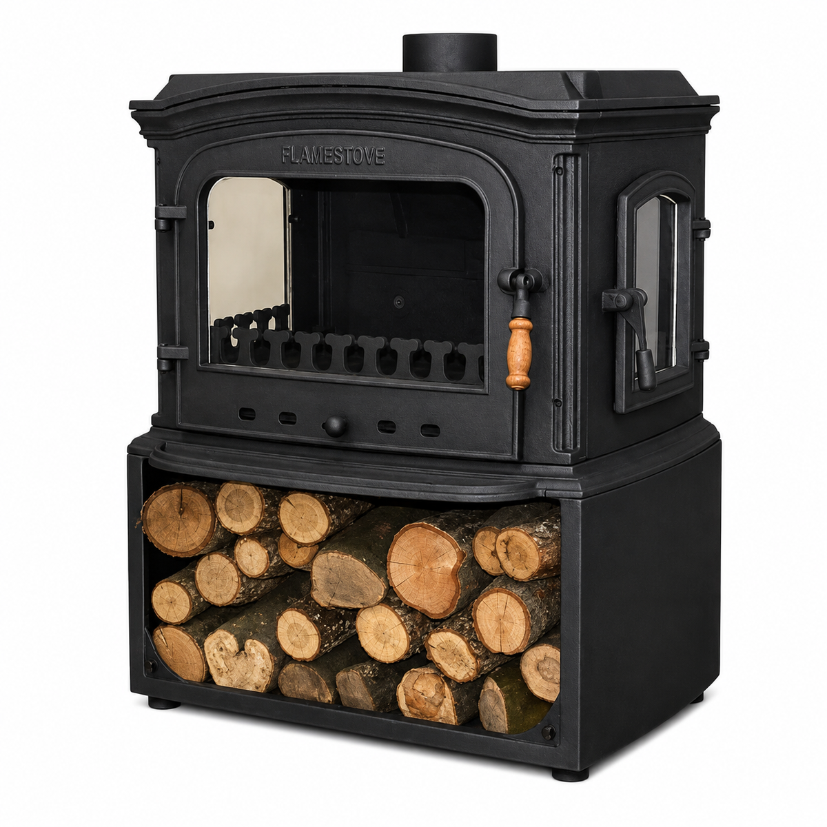 FRS-032YKST Fire Stove Altara Lux Döküm Soba Yüksek Verimli Odun & Kömür Isıtıcı Çift Yanmalı