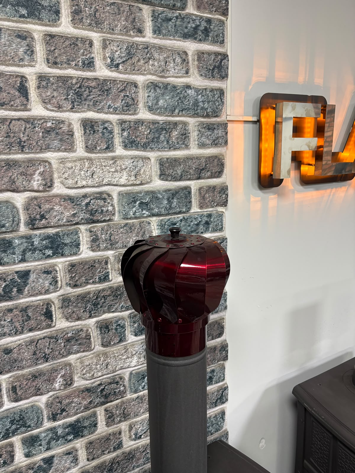 FRS-131 Fire Stove Bilyali Baca Üstü Döner Şapka Kırmızı