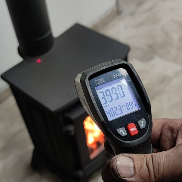 FRS-051 Fire Stove Minör Yüksek Verimli Pik Döküm Soba, Schott Robax Camlı, 50 m² Isıtma