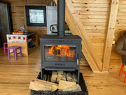 FRS-042ST Fire Stove Retro Lux 3 Camlı Döküm Soba, Yüksek Verimli Odun & Kömür Sobası