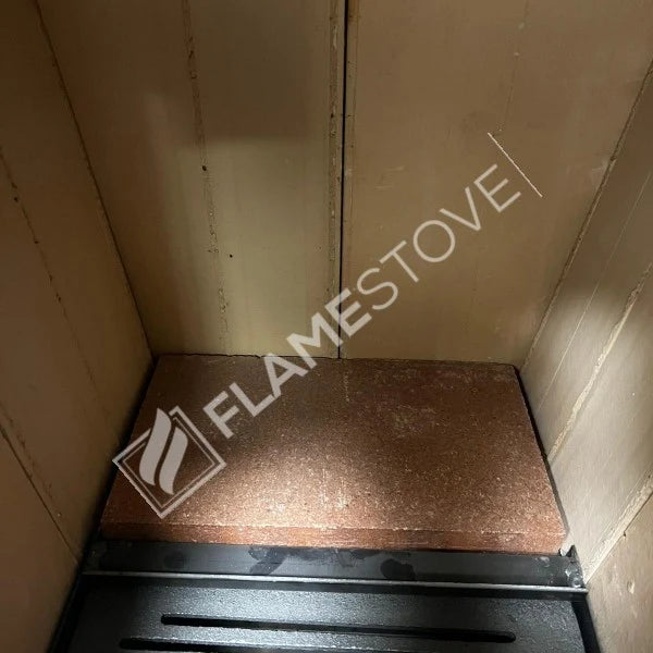 Fire Stove S1 - Çelik Yüksek Verimli Katı Yakıt Sobası, Ateş Tuğlalı, Schott Robax Camlı