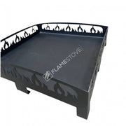 FRS-108A Fire Stove Dayanıklı Lazer Kesim Alev Desenli 50x50 cm Soba Altlığı