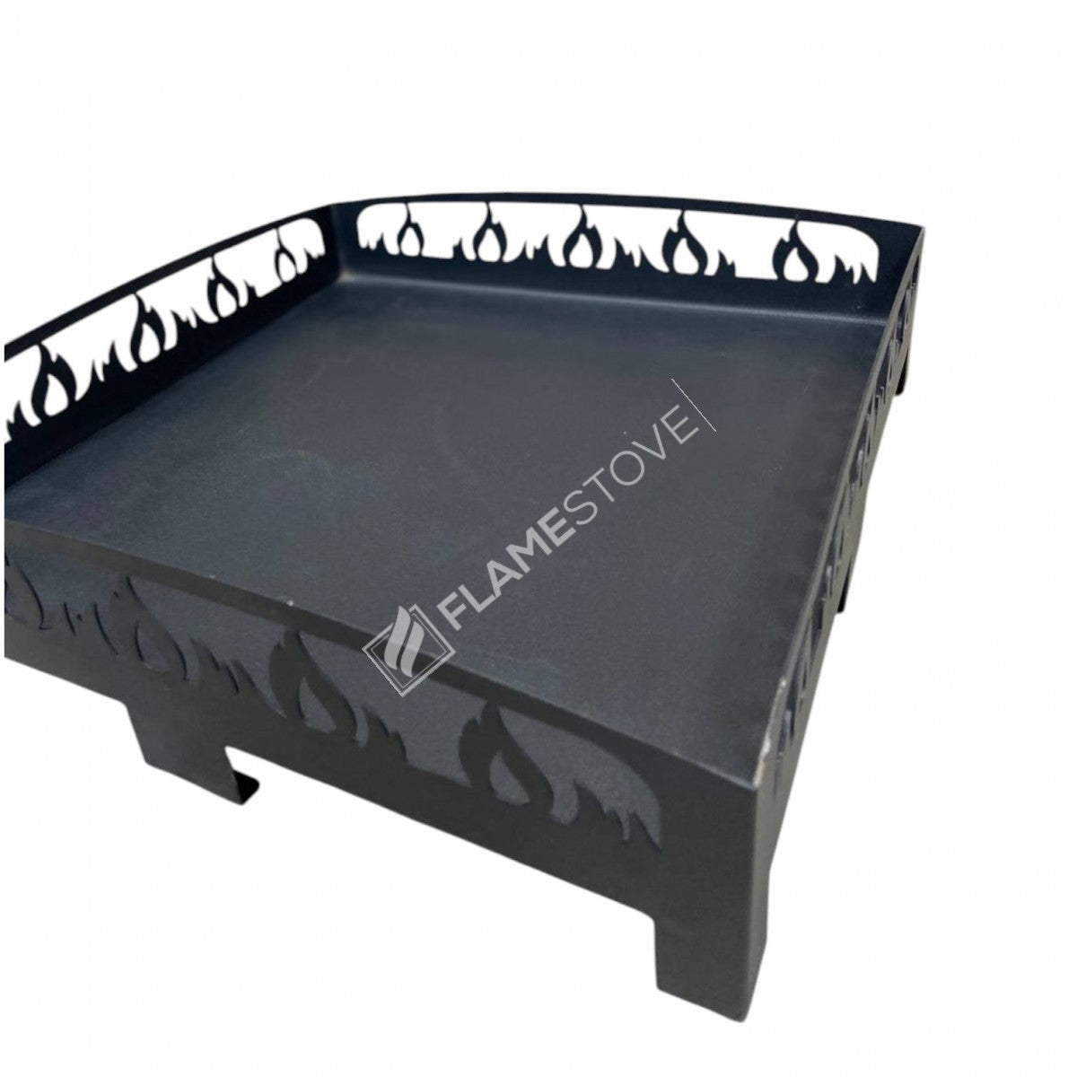 FRS-108A Fire Stove Dayanıklı Lazer Kesim Alev Desenli 50x50 cm Soba Altlığı