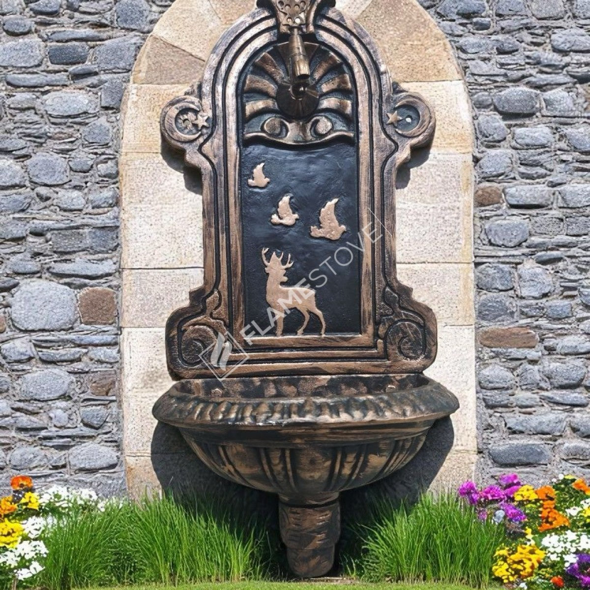 FRS-902 Fire Stove Bakır Desenli Alüminyum Bahçe Çeşmesi