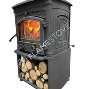 Fire Stove Sirius Maxi Style Fırınlı Döküm Odun Sobası, Çift Yanma, Schott-Robax Cam