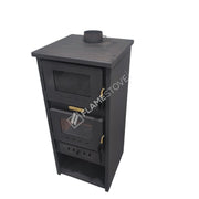 Üçlü Set Çelik Soba Ateş Tuğlalı Fırınlı Odunluklu Maşa Takımılı Set
