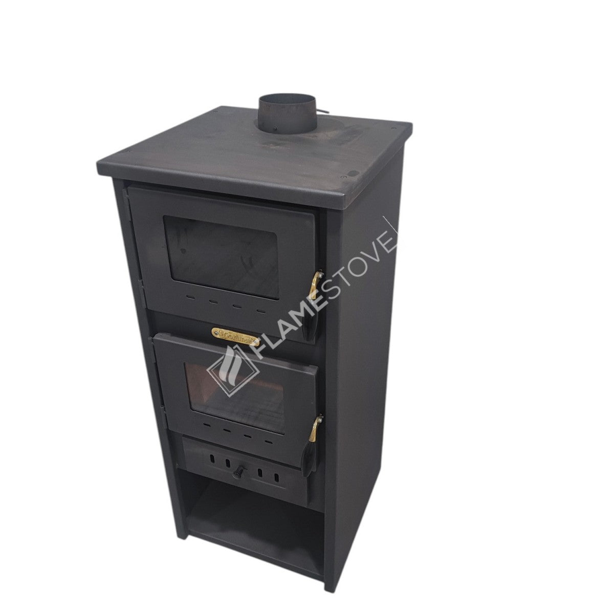 Üçlü Set Çelik Soba Ateş Tuğlalı Fırınlı Odunluklu Maşa Takımılı Set