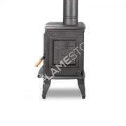 Retro Klasik Döküm Soba, Yüksek Verimli Odun Kömür Sobası, Schott Robax Camlı, 10 kW