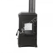 Fire Stove Lodi Üç Camlı Yan Yüklemeli Şömine Soba, Yüksek Verimli Odun/Kömür Sobası